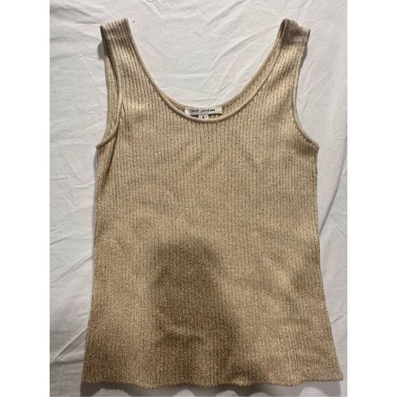 Gorgeous St. John Wool Blend cardigan and tank top set, size four - Picture 6 of 12